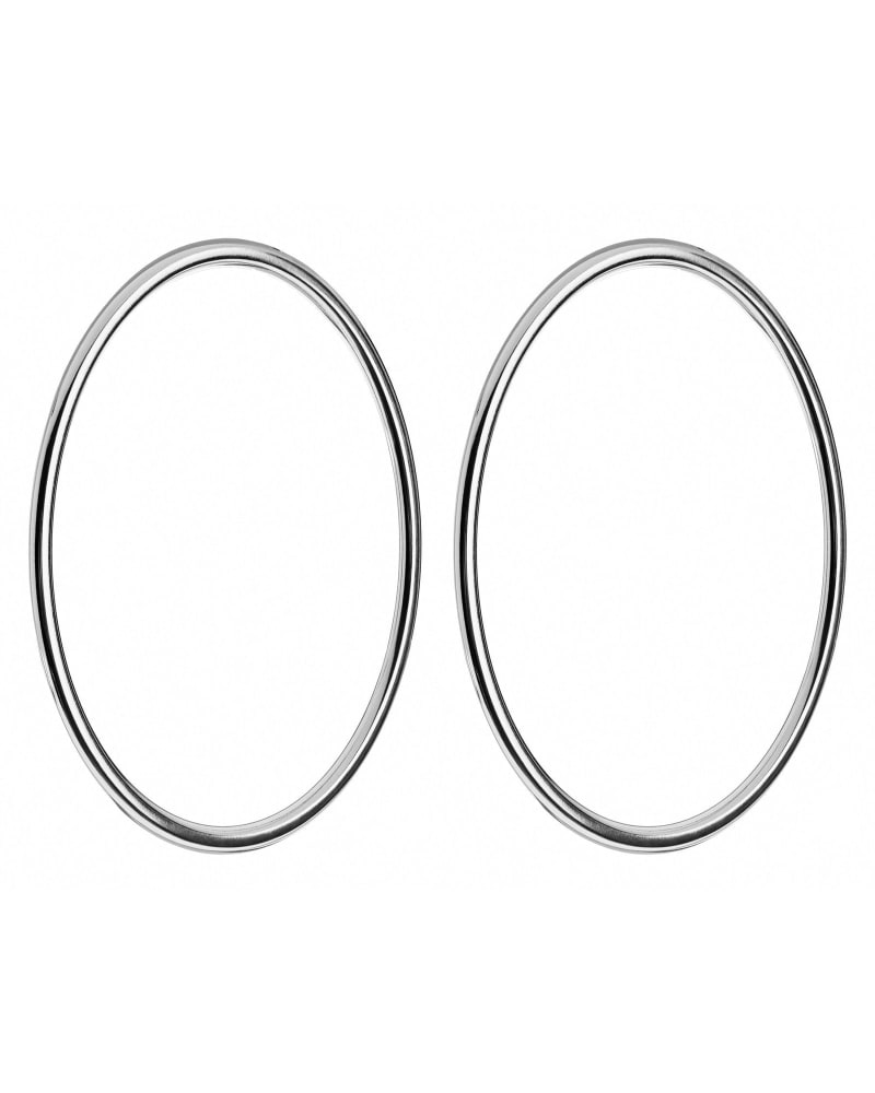 Front of a size one-size-fits-all Xl Mia Earrings Silver in Silver by Eklexic. | dia_product_style_image_id:285291